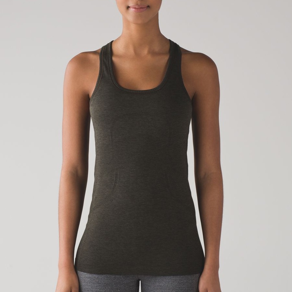 lululemon Swiftly Tech Racerback Tank Dark Olive/Black 4